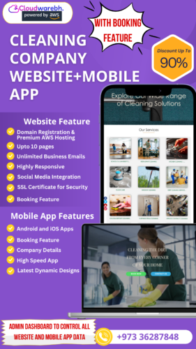 Cleaning company website development by Cloudware